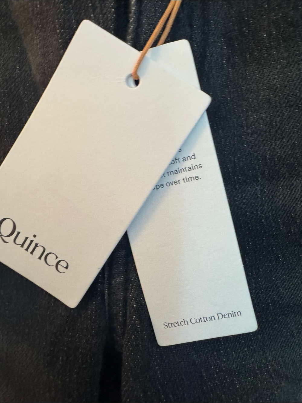Quince Bella Stretch Studded Relaxed Straight Jeans Black Size 27 NWT - Picture 6 of 6